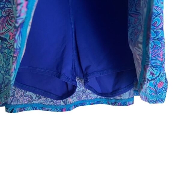 Lilly Pulitzer Luxletic Breakwater Blue Shells N Bells Aila Skort XLarge - Picture 6 of 6